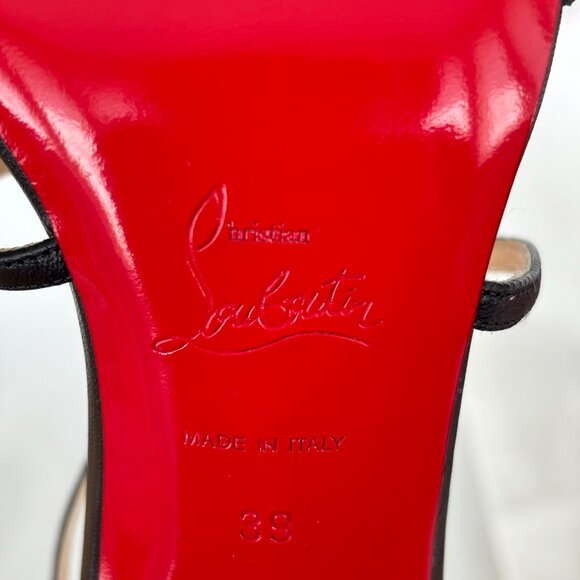 Christian Loutboutin Gwynitta 100 mm sandals size US 9, like new - Picture 8 of 12